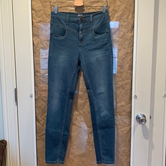 BDG | High Rise Sean Jean Ankle Blue Denim 4 Pocket Zipper Button Fly 28 W 29 L - Picture 2 of 16